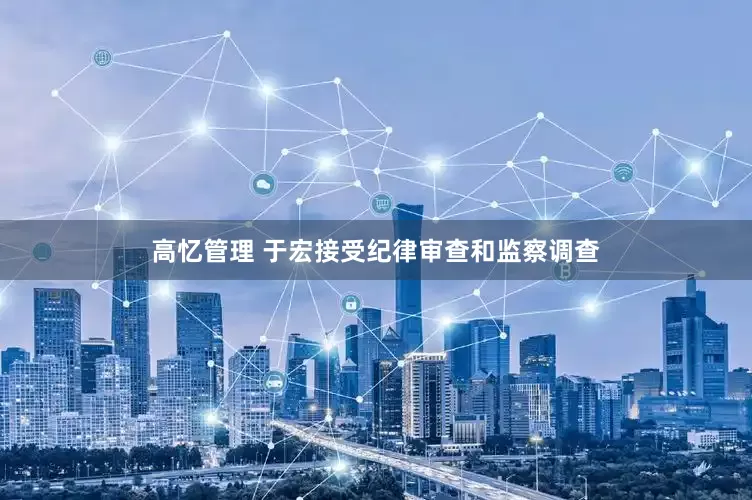 高忆管理 于宏接受纪律审查和监察调查